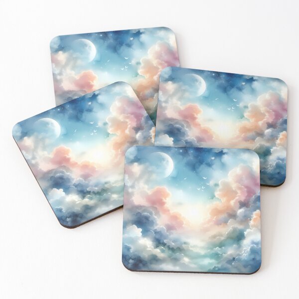 Item preview, Dreamy Watercolor Sky - Watercolor Clouds - Fantasy Watercolor Sky designed and sold by stylishdzign.