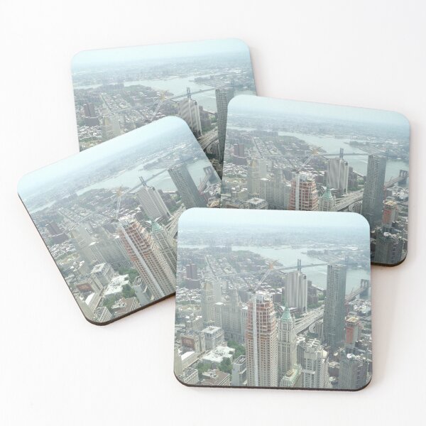 Item preview, Aerial View of  Lower Manhattan, Manhattan, Brooklyn Bridges, New York City  designed and sold by lenspiro.
