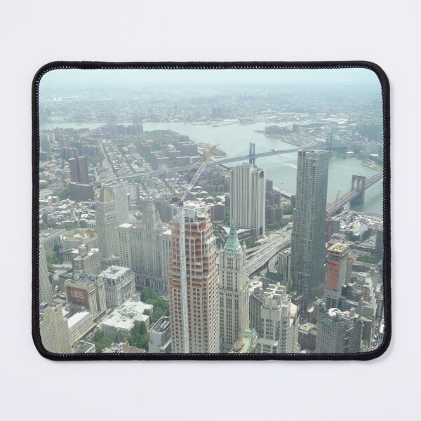Item preview, Aerial View of Lower Manhattan, Manhattan, Brooklyn Bridges, New York City designed and sold by lenspiro.