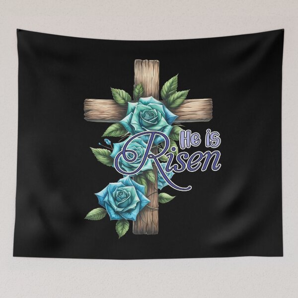 Item preview, Easter - He Has Risen Cross designed and sold by BudBrown.