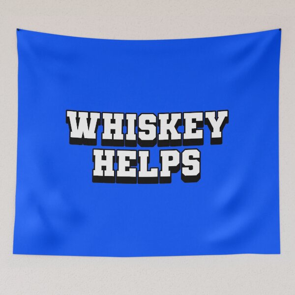 Item preview, Whiskey Helps - Humorous Illustration for Bourbon Enthusiasts designed and sold by ObjCrea123.