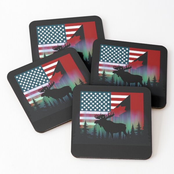 Item preview, Animal bull moose northern lights American Canadain Wildlife designed and sold by Shean Fritts.