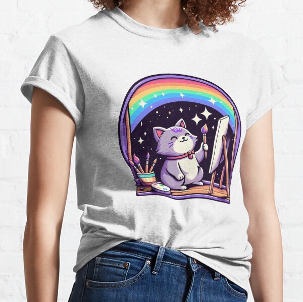 Item preview, Purple artist cat designed and sold by Vkinsify.
