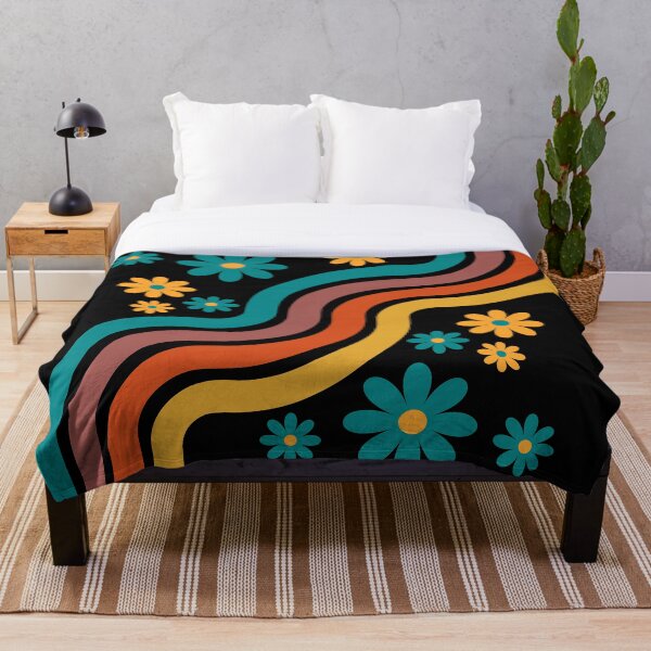 Item preview, Retro floral and line pattern designed and sold by WildsideArtShop.