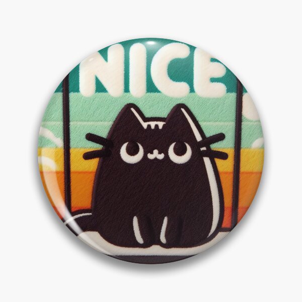 Item preview, Kawaii black cat swing Nice word illustration. designed and sold by GALUMARKET.