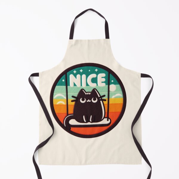Item preview, Kawaii black cat swing Nice word illustration. designed and sold by GALUMARKET.