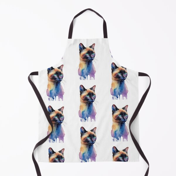 Item preview, Vibrant Siamese Splash: Colorful Watercolor Cat designed and sold by MillennialVibe.