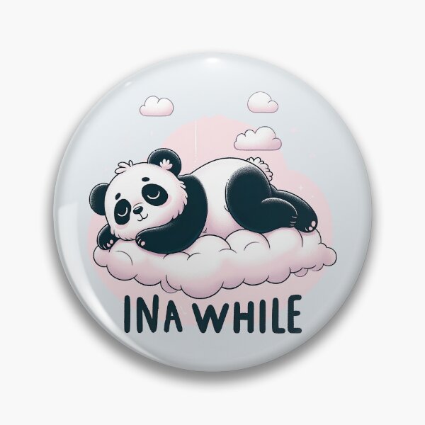 Item preview, Funny Lazy Panda "In A While" - Dreamy Panda Resting on Cloud Tee TShirt designed and sold by MAPDDesigns.
