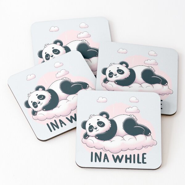 Item preview, Funny Lazy Panda "In A While" - Dreamy Panda Resting on Cloud Tee TShirt designed and sold by MAPDDesigns.
