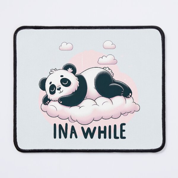 Item preview, Funny Lazy Panda "In A While" - Dreamy Panda Resting on Cloud Tee TShirt designed and sold by MAPDDesigns.