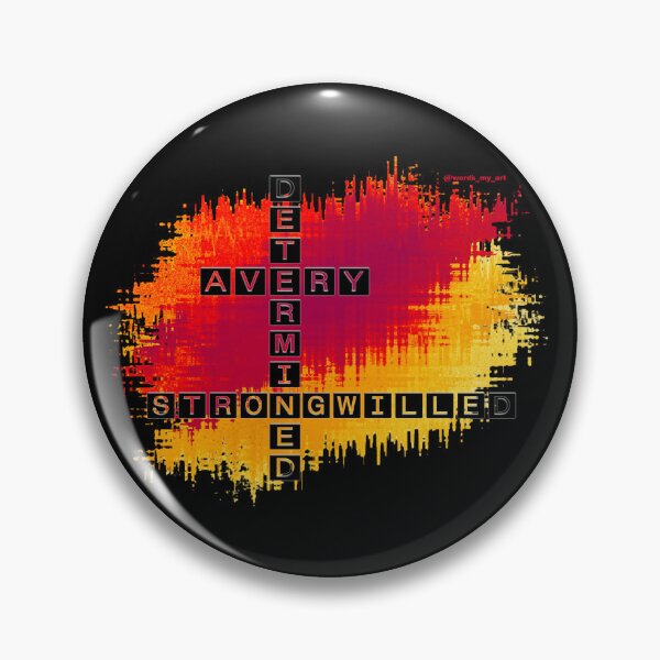 Item preview, Avery, Determined and Strongwilled, crossword designed and sold by words-my-art.