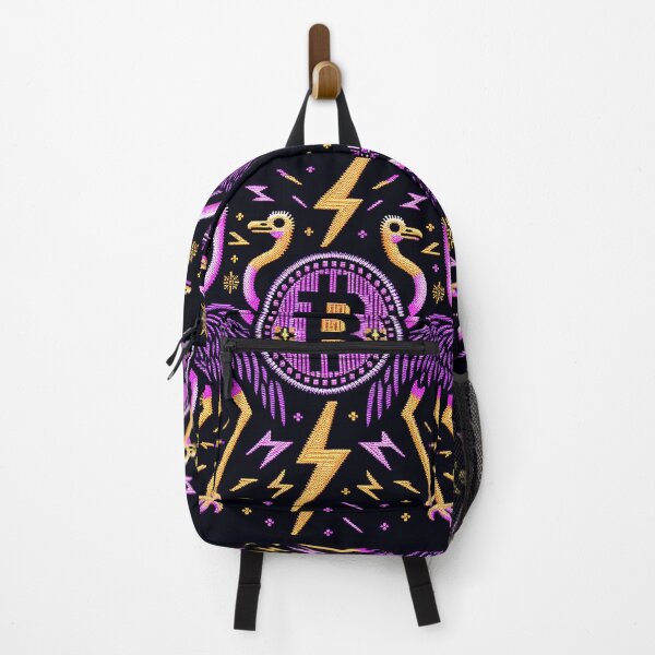 Item preview, $NOSS "Thunderous Ostrich: BTC Enveloped in Purple Lightning" designed and sold by zzz888.