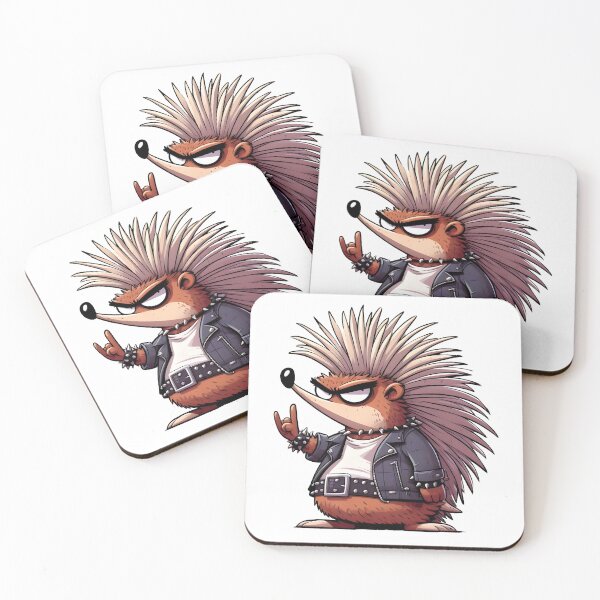 Item preview, Porcupunk Porcupine Punk Rocker Funny Cartoon designed and sold by André Botes.