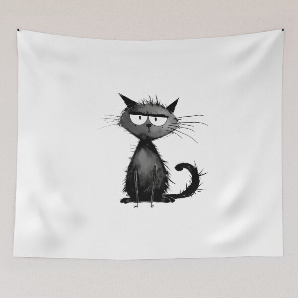 Item preview, Funny Black Cat designed and sold by UMakusia.