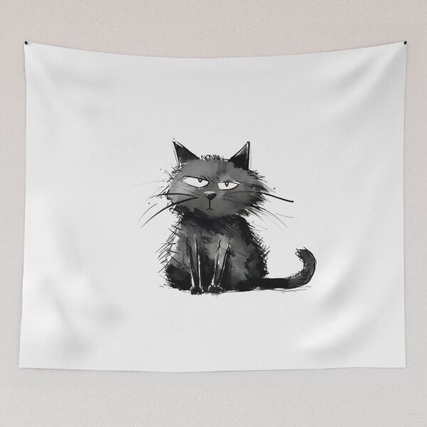 Item preview, Funny Black Cat designed and sold by UMakusia.