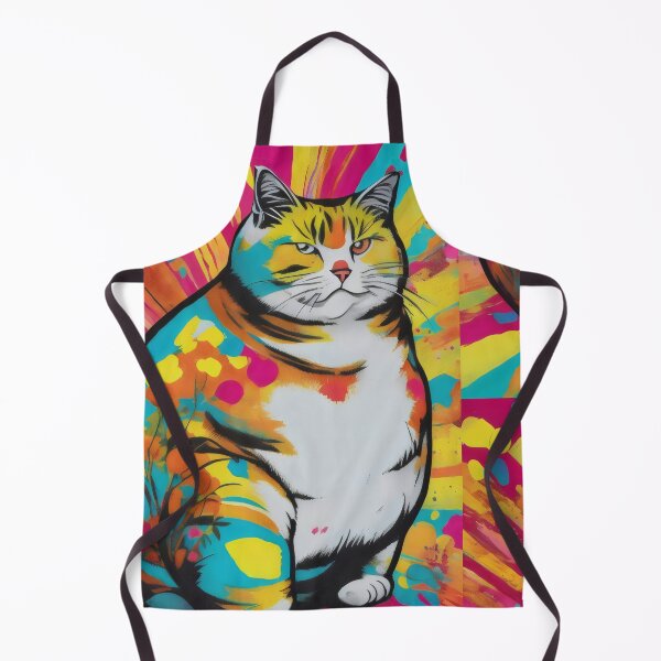 Item preview, Blissful Chonk: Happy Pop Art Fat Cat designed and sold by MillennialVibe.