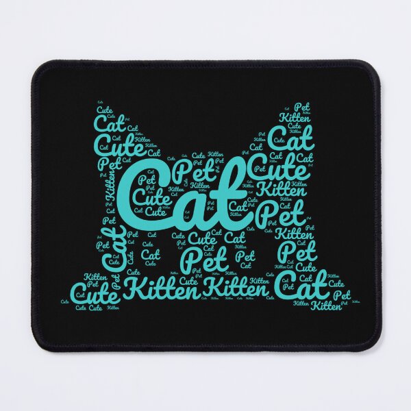 Item preview, Teal Cat Made of Words designed and sold by Promoc.