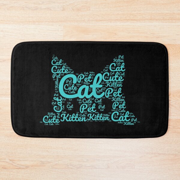Item preview, Teal Cat Made of Words designed and sold by Promoc.