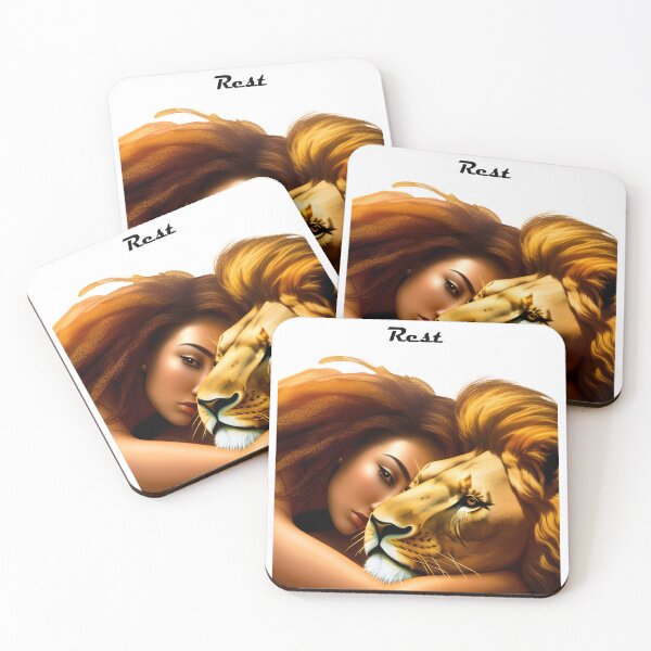 Aperçu de l'œuvre Soyez tranquille, Lion et Femme, Repos, Religieux, Encourageant créée et vendue par Rhonda  Brown.