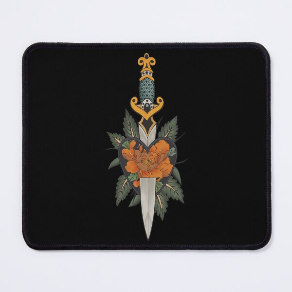 Item preview, Gothic Sword and Heart Tattoo - Orange Version designed and sold by Arcane Orchid.
