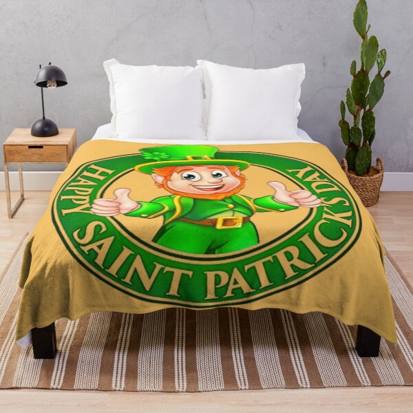 Item preview, Happy St. Patrick's Day cute Irish gnome with red beard wearing clover hat designed and sold by JaroDesign2023.
