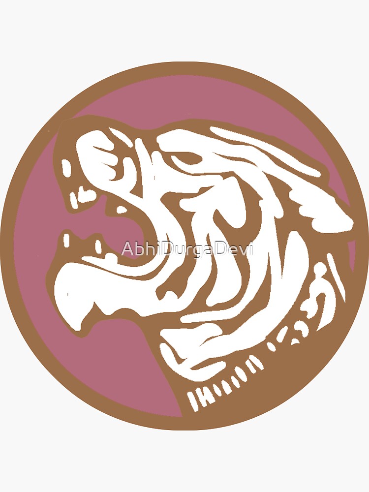 Thumbnail 3 of 3, Sticker, Tiger Roar designed and sold by AbhiDurgaDevi.