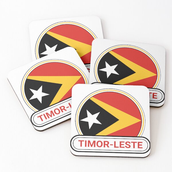 Item preview, Timor-Leste Country Badge - Timor-Leste Flag designed and sold by chrisrivait.