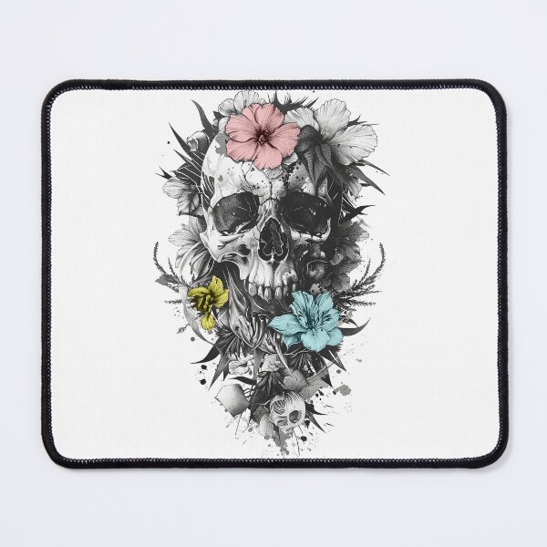 Item preview, Skull & Flowers designed and sold by cosmicctsy.