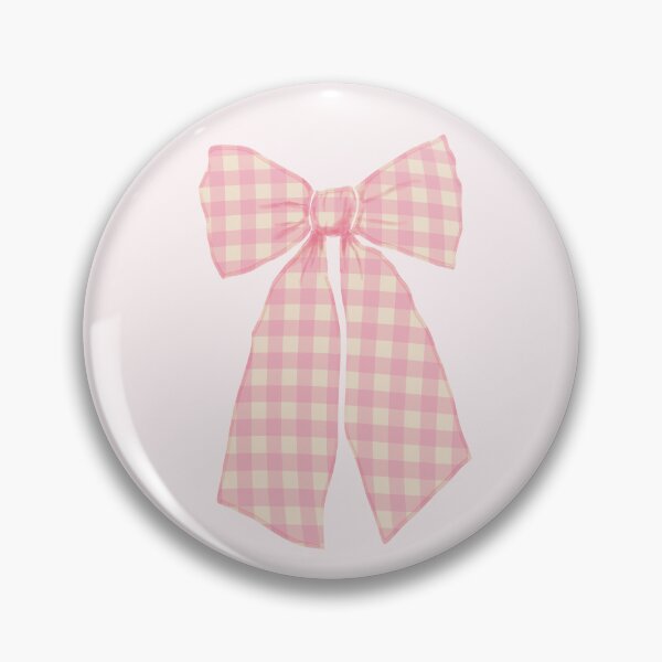 Item preview, Modern Pink Gingham Romantic Coquette Hair Bow designed and sold by pink-cowboy.