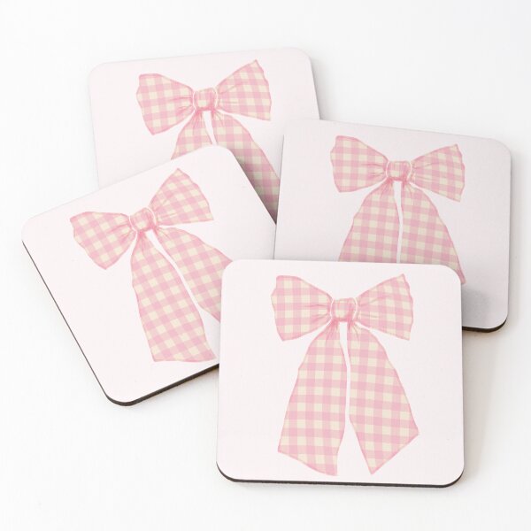 Item preview, Modern Pink Gingham Romantic Coquette Hair Bow designed and sold by pink-cowboy.
