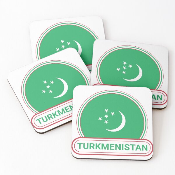 Item preview, Turkmenistan Country Badge - Turkmenistan Flag designed and sold by chrisrivait.