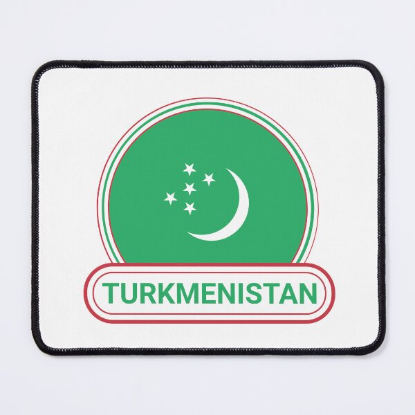 Item preview, Turkmenistan Country Badge - Turkmenistan Flag designed and sold by chrisrivait.