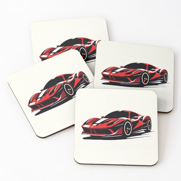 Item preview, Ferrari essence in red-black minimalism designed and sold by Juicingmania.