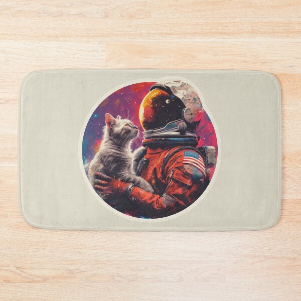 Item preview, Astronaut with a cat in the space designed and sold by aivisionsart.