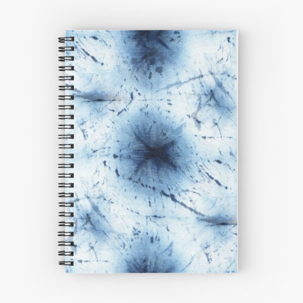 Item preview, Seamless tie-dye pattern of indigo color on white silk.  Shibori dyeing. designed and sold by lamarmarina.