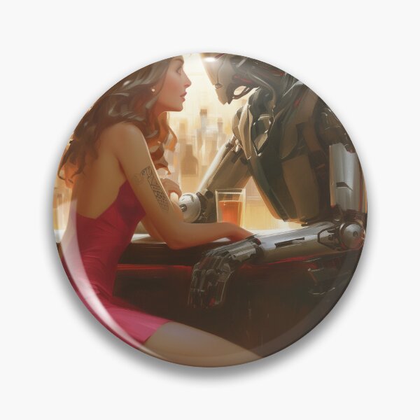 Item preview, Futuristic Friday: Robot and Beauty Embrace designed and sold by Fable-artai.