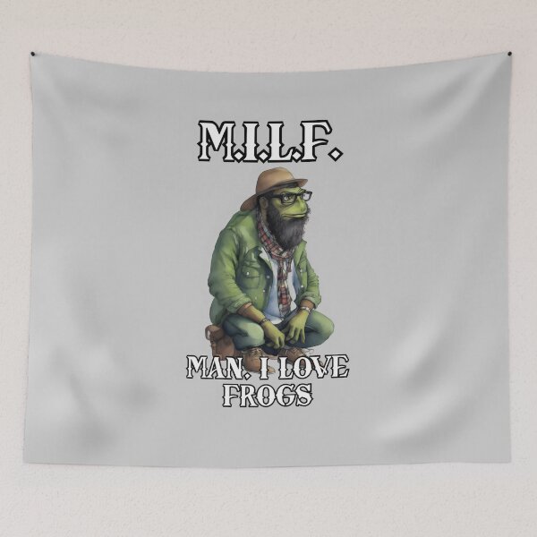 Item preview, MILF Frog: Quirky Amphibian Quote Design designed and sold by MillennialVibe.