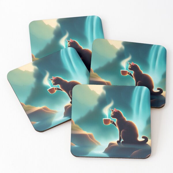 Item preview, Cat Animal Creature and Cool Coffee Nature Vibes designed and sold by GoodNaturedAI.