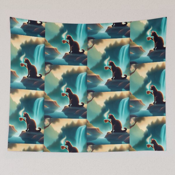 Item preview, Cat Animal Creature and Cool Coffee Nature Vibes designed and sold by GoodNaturedAI.