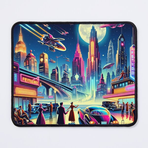 Item preview, Neon Dreams: A Retrofuturistic Vision designed and sold by VirtuArtVisions.