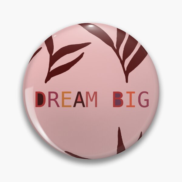 Item preview, Dear to dream big lettering with dark red leaves on pink background designed and sold by AlessandraWood.