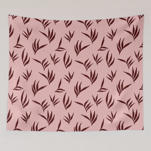 Item preview, Dear to dream big lettering with dark red leaves on pink background designed and sold by AlessandraWood.