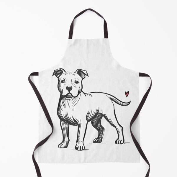 Item preview, White Pitbull My Heart Dog designed and sold by pixiedustpaint.