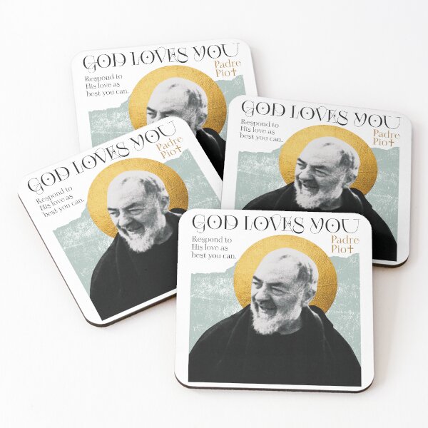 Item preview, Padre Pio / God loves you  designed and sold by AnanakiArt.