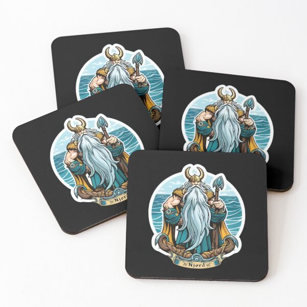 Item preview, Njord, Norse God of the Sea Flat Illustration designed and sold by HecatesDelights.