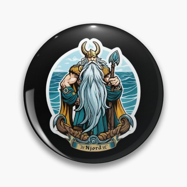 Item preview, Njord, Norse God of the Sea Flat Illustration designed and sold by HecatesDelights.