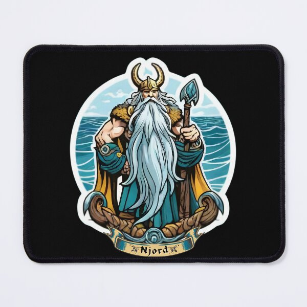 Item preview, Njord, Norse God of the Sea Flat Illustration designed and sold by HecatesDelights.