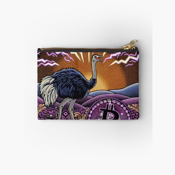 Item preview, $NOSS "Sunrise Surge: Ostrich's Purple Lightning BTC" designed and sold by zzz888.
