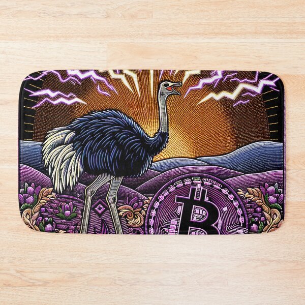 Item preview, $NOSS "Sunrise Surge: Ostrich's Purple Lightning BTC" designed and sold by zzz888.