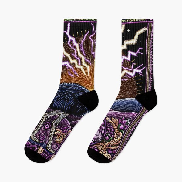 Item preview, $NOSS "Sunrise Surge: Ostrich's Purple Lightning BTC" designed and sold by zzz888.
